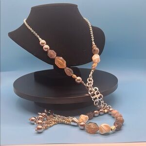 #0081.  Elegant Multi-Color Beaded Necklace